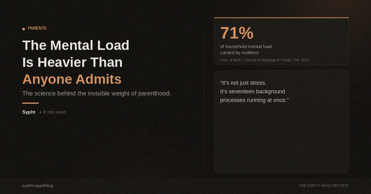 The Mental Load Is Real, And It's Heavier Than Anyone Admits